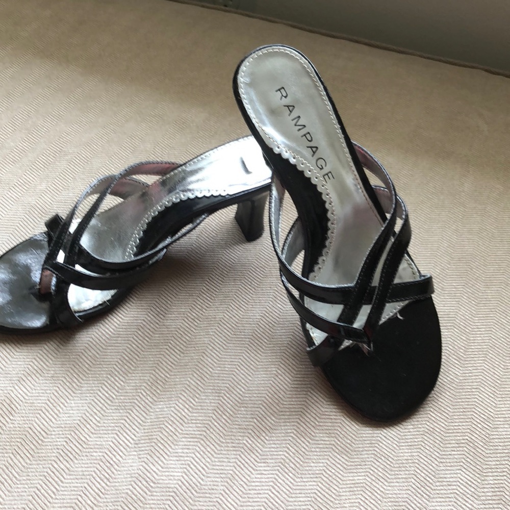 Rampage patent leather sandals, size 6